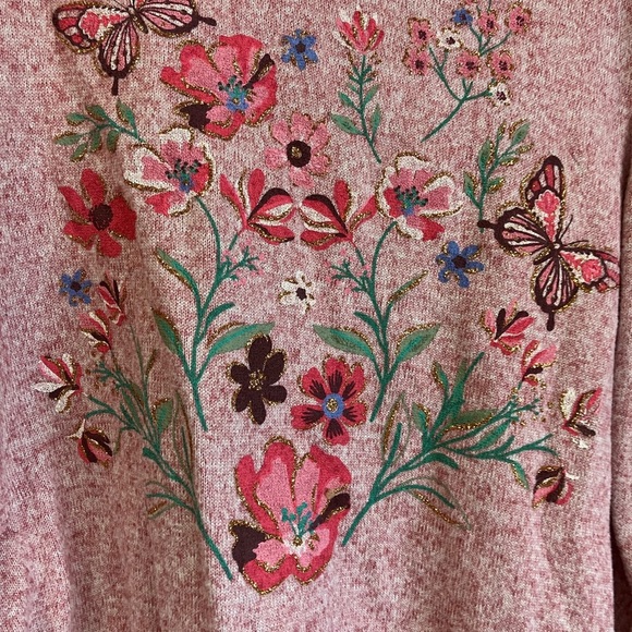 Pink Floral Embroidered Blouse - Picture 2 of 7